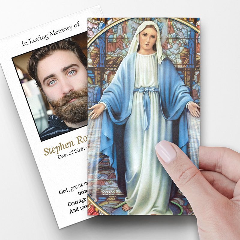 Prayers for Funeral Cards add the Hail Mary in honor of your loved one