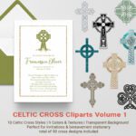 Celtic Cross Memorial Clipart Volume 1