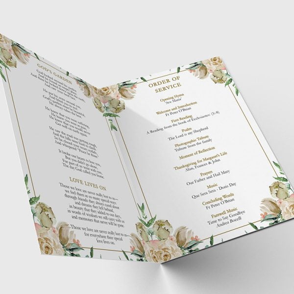 cream rose funeral program template 3.1
