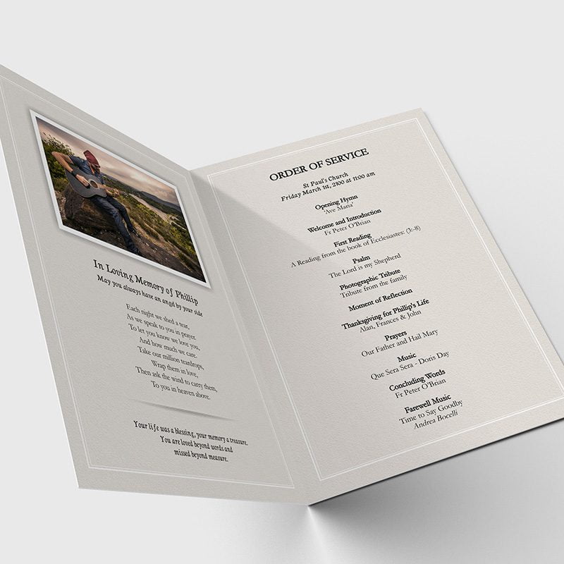 forest greenery funeral program template 1.1