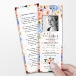 Summer Florals Memorial Bookmarks