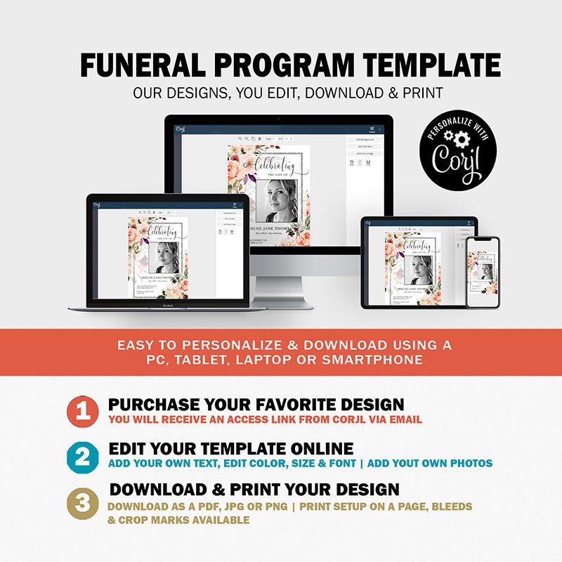 funeral program template flat 5x7 1 6