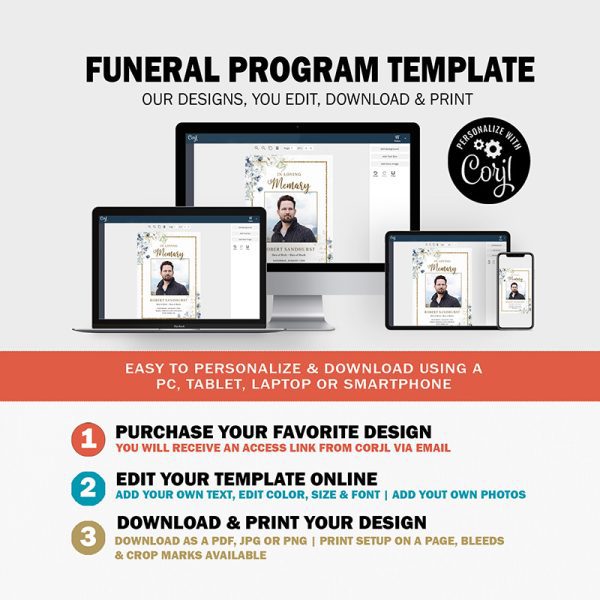 funeral program template flat 5x7 1 7
