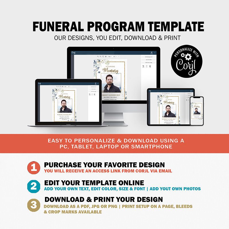 funeral program template flat 5x7 1 7