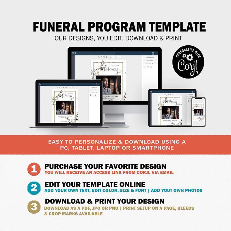 funeral program template flat 5x7 1 9