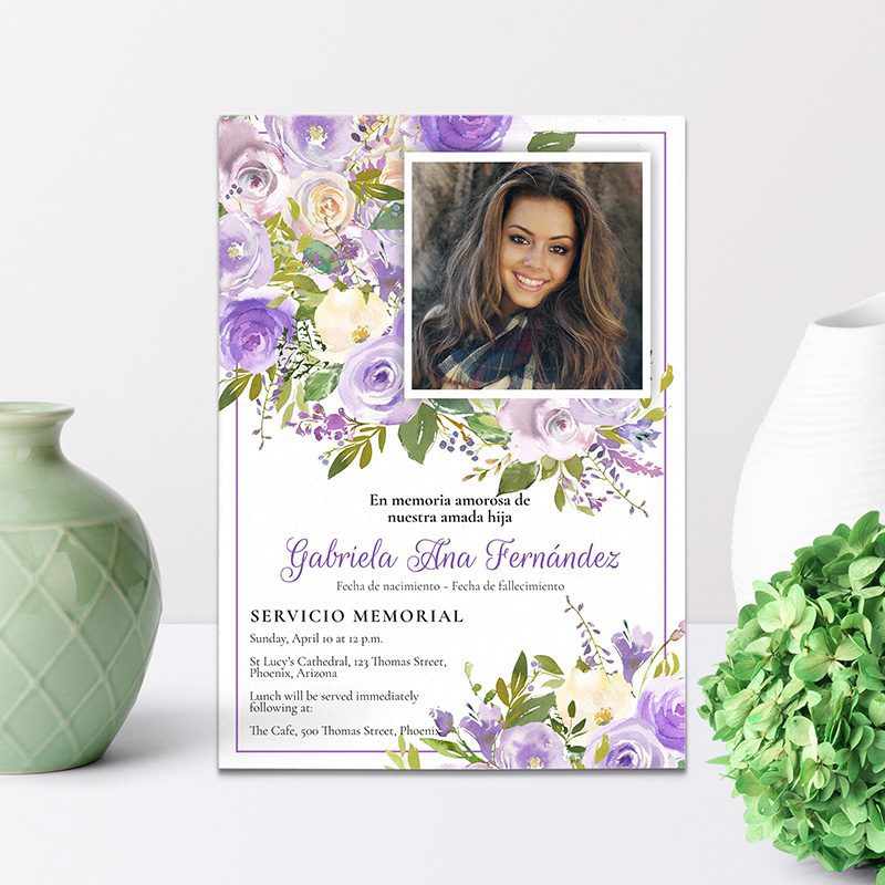 Bouquet Spanish Funeral Programs