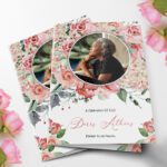 pink rose funeral program template 3A.1