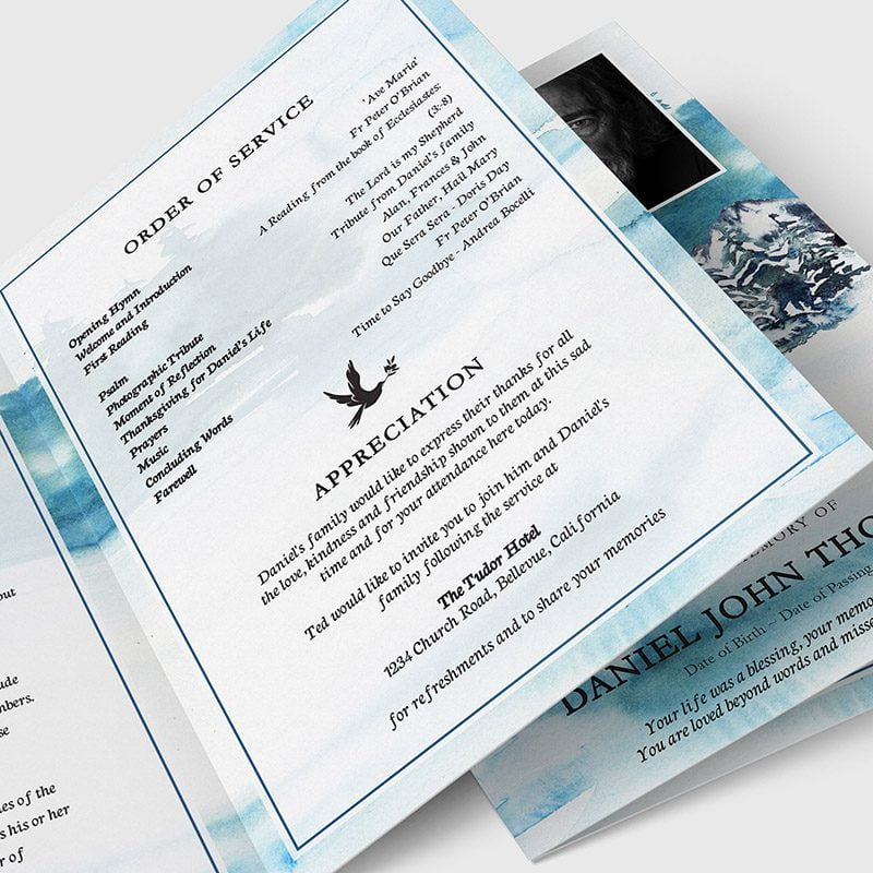 rocky mountains funeral program template 2.6