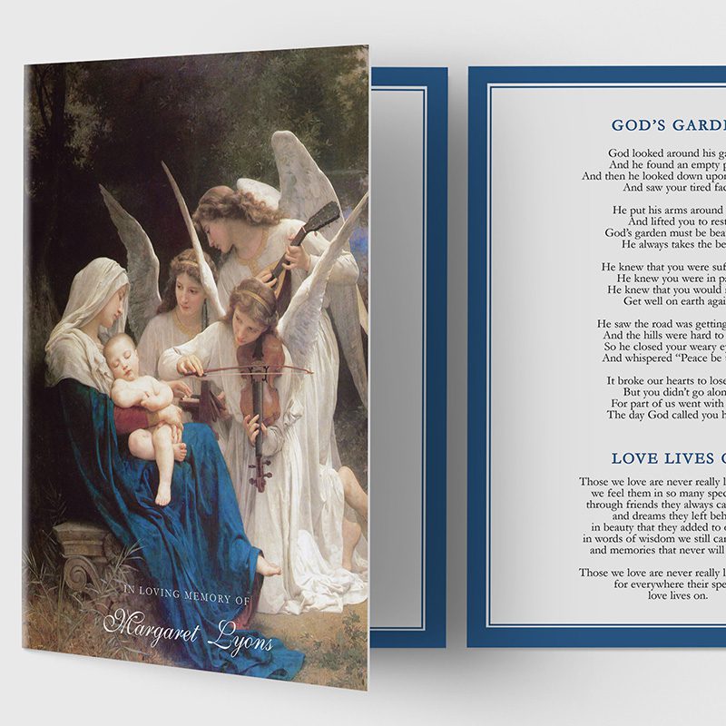Angels Blue Funeral Program photo review