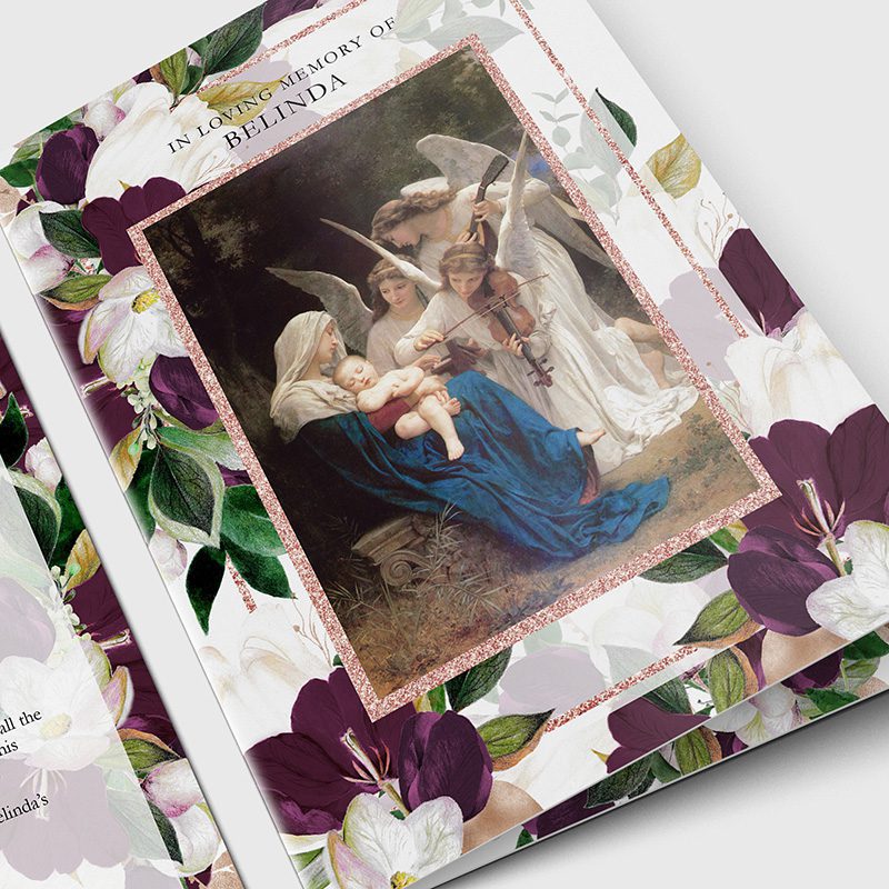 song of angels funeral program template 2.5