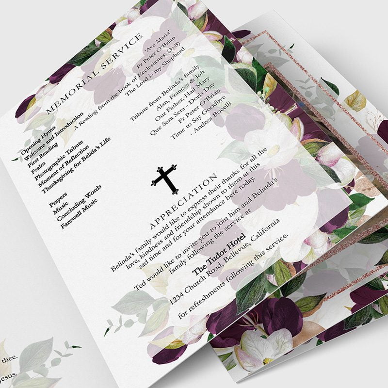 song of angels funeral program template 2.6