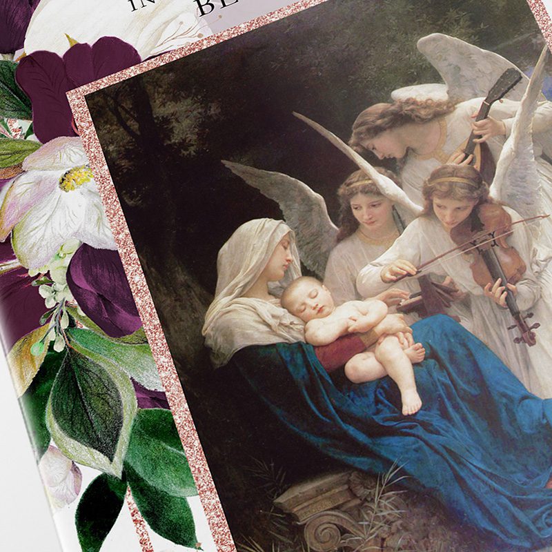 song of angels funeral program template 4