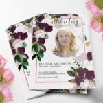 velvet floral funeral program template 4.1