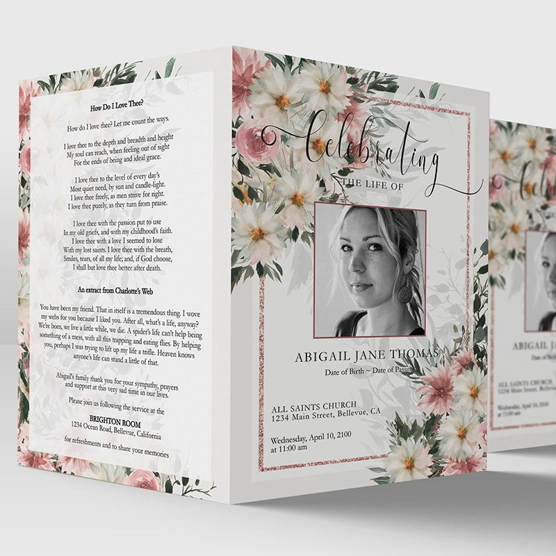 white and pastel floral funeral program template 2.2