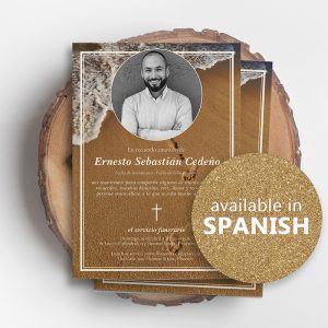 Footprints Spanish In Loving Memory Cards
