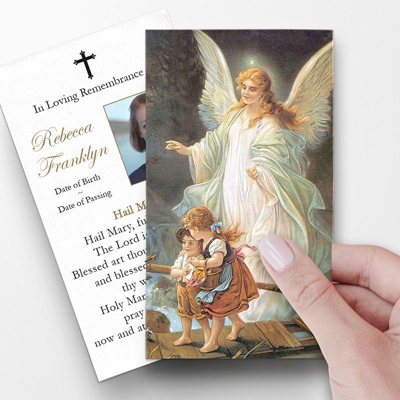 Printable Memorial Prayer Card Prayer Card 2x3.5 & 3x5 Catholic Mass Card In Loving Memory Editable Funeral Prayer Card Template