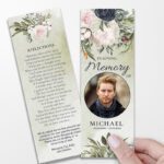 Winter Rose Memorial Bookmarks