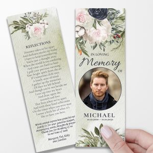 Winter Rose Memorial Bookmarks