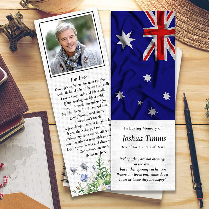 Australian Flag Memorial Bookmarks