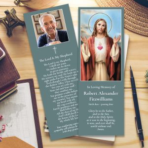 Sacred Heart Jesus 3 Memorial Bookmarks