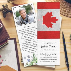 Canadian Flag Memorial Bookmarks