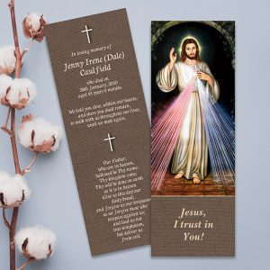 Jesus I Trust In You Memorial Bookmarks