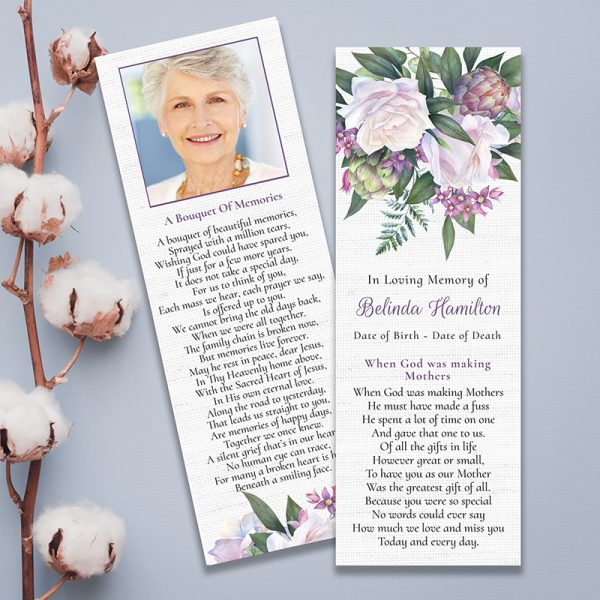 Beautiful Rose Memorial Bookmarks