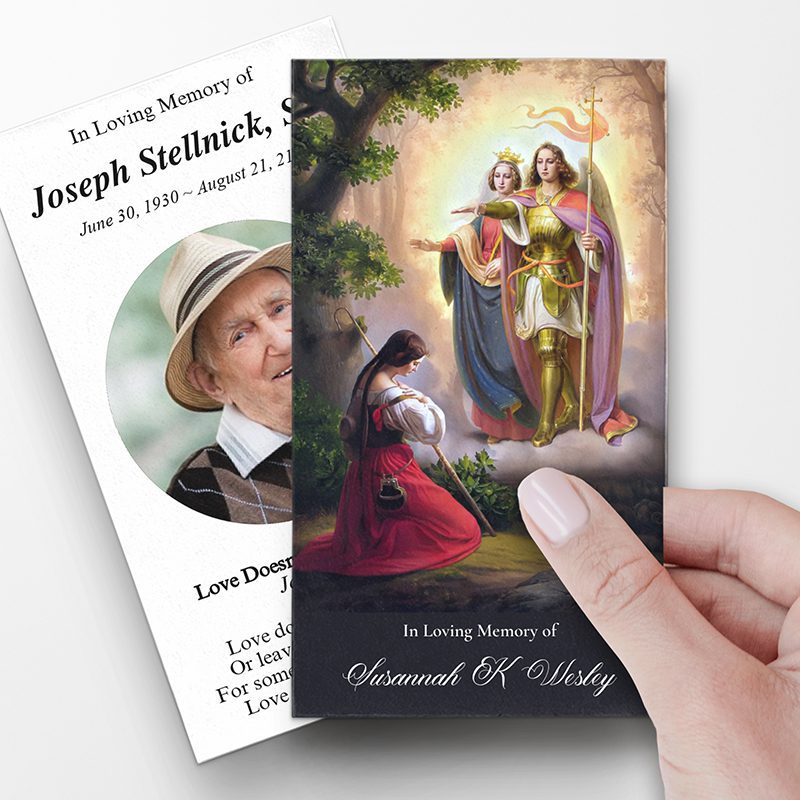 Joan of Arc & Sts Catherine & Michael Prayer Cards Template