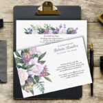 Beautiful Rose Funeral Thank You Cards