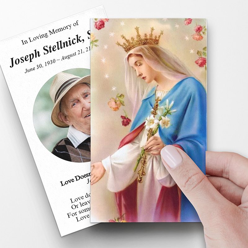 Rosaries Prayer Card Template - Pray to Mary