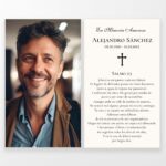 Custom Cross Funeral Cards Spanish