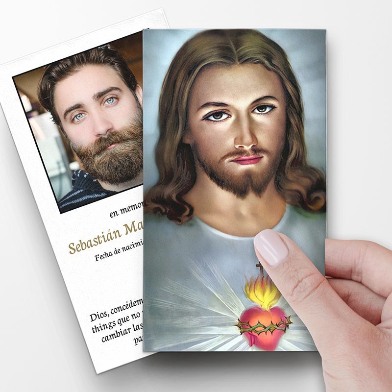 Funeral Cards in Spanish Devotion Jesus Prayer Card Template