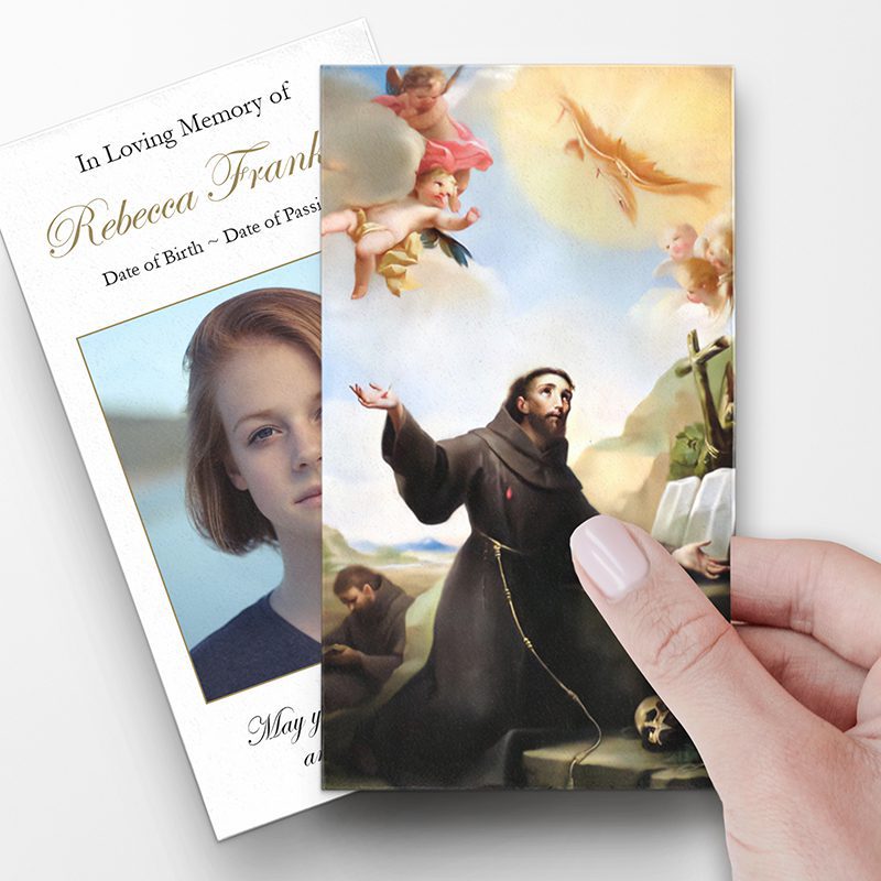 St Francis prayer cards for a funeral