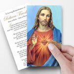 Most Loving Heart Jesus prayer cards for a funeral