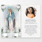 Radiant Maria Funeral Cards Spanish